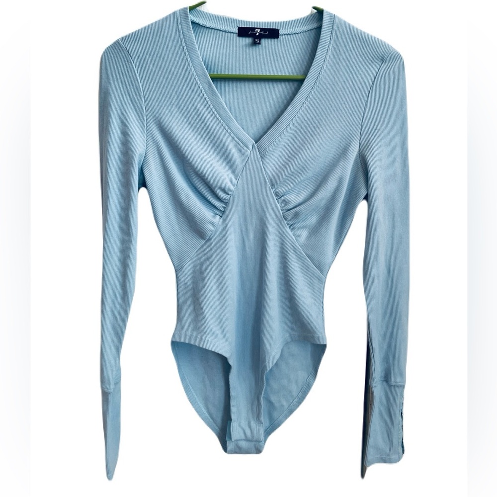 7 For All Mankind Sky Blue Bodysuit